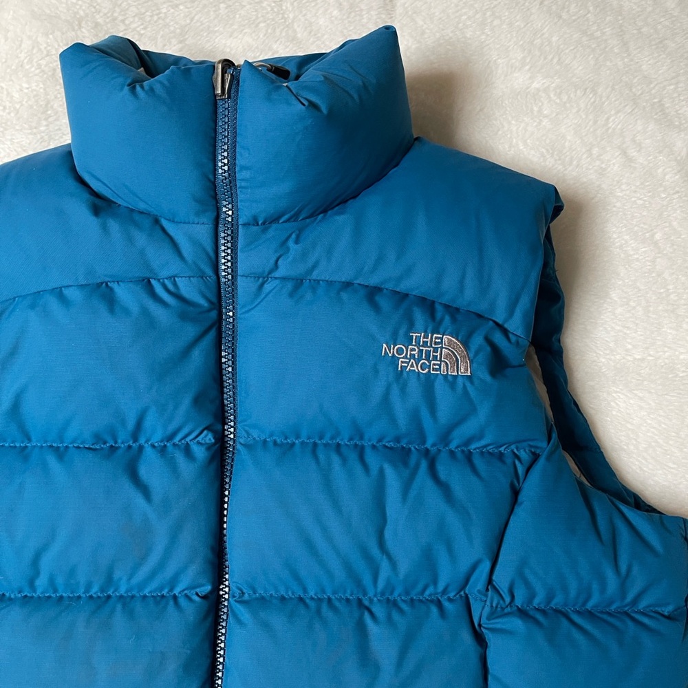 The North Face Nuptse 700 Teal Puffer Vest - Picture 2 of 16